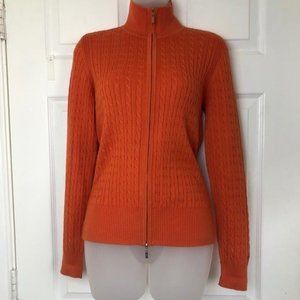 Tommy Hilfiger orange zipped sweater kni